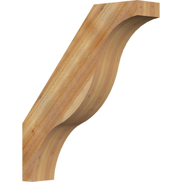 Ekena Millwork 6"W x 28"D x 32"H Funston Rough Sawn Knee Brace, Western Red Cedar BRC06X28X32FST00RWR - main